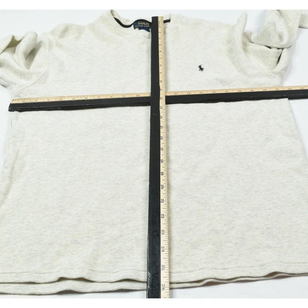 Polo Ralph Lauren Waffle-Knit Thermal Shirt Mens 2XL Gray Long Sleeve (Fits XL)